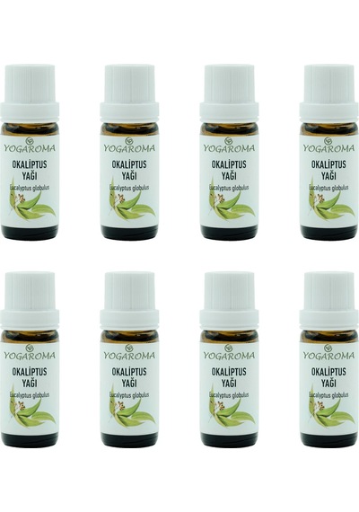 Npo Yogaroma Ferahlatıcı Aromaterapi 10ml Saf Ve Doğal Okaliptus Uçucu Yağ 8 Adet 10 ML
