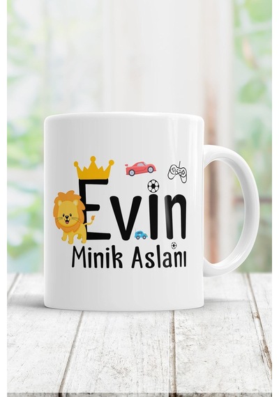 Evin Minik Aslanı Kupa Bardak Beyaz