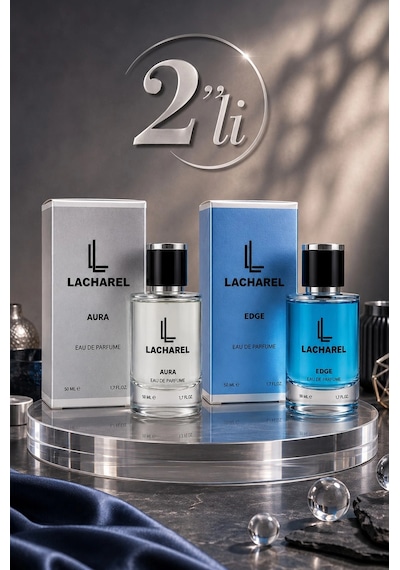 Lacharel Aura Ve Edge 2'li Erkek Parfüm Seti Eau De Parfum 2x50 Ml Diğer