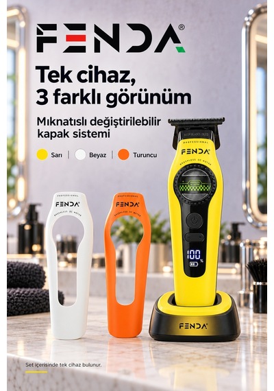 Fenda Profesyonel Bldc Motor 8000 Rpm Tıraş Makinesi Sarı