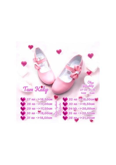 Beebron Ortopedik Topuklu Abiye Kız Çocuk Ayakkabı Soft Series Abiayk2401 Pembe Pembe