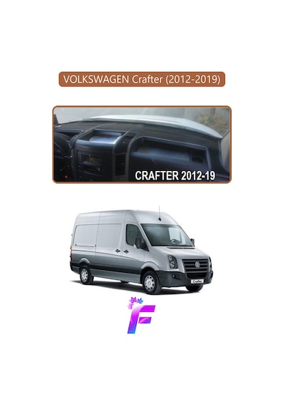 Volkswagen Crafter 2012-2019 Uyumlu Torpido Örtüsü Yansıma Önleyici Koruma Hızlı Montaj K76 Torpido Halısı