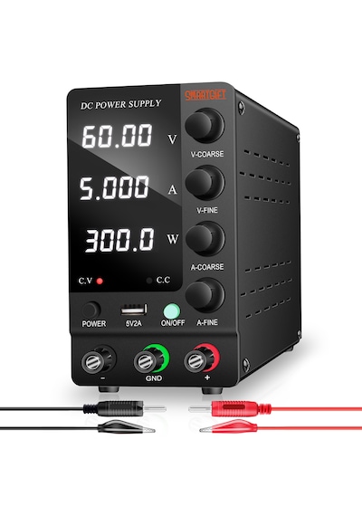 60v/5a Ayarlı Dc Güç Kaynağı Voltaj Regülatörü Gelişmiş Siyah