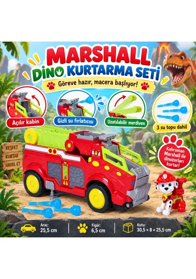The Dino Movie Marshall Dino Kurtarma Ekibi Oyun Seti