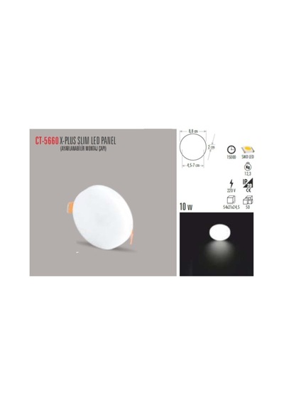 Ct 5660-10w X Plus Led Panel Beyaz Işık Armatür Diğer