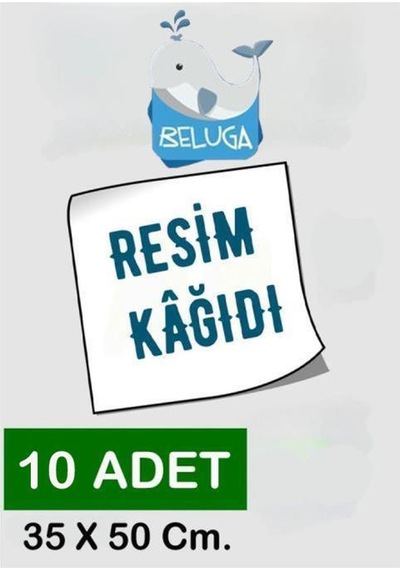 Beluga Kaliteli Resim Kağıdı Resim Kartonu 35 X 50 Cm - 120gr. 10'lu Paket