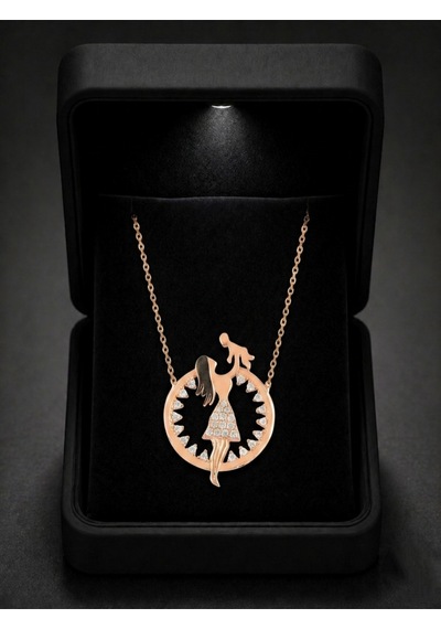 Çekirdekjewelry Işıklı Hediye Kutulu 925 Ayar Gümüş Anne Çocuk Kolye Zirkon Taşlı Kadın Kolye Pembe Çekirdekjewelry Işıklı Hediye Kutulu 925 Ayar Gümüş Anne Çocuk Kolye Zirkon Taşlı Kadın Kolye Pembe