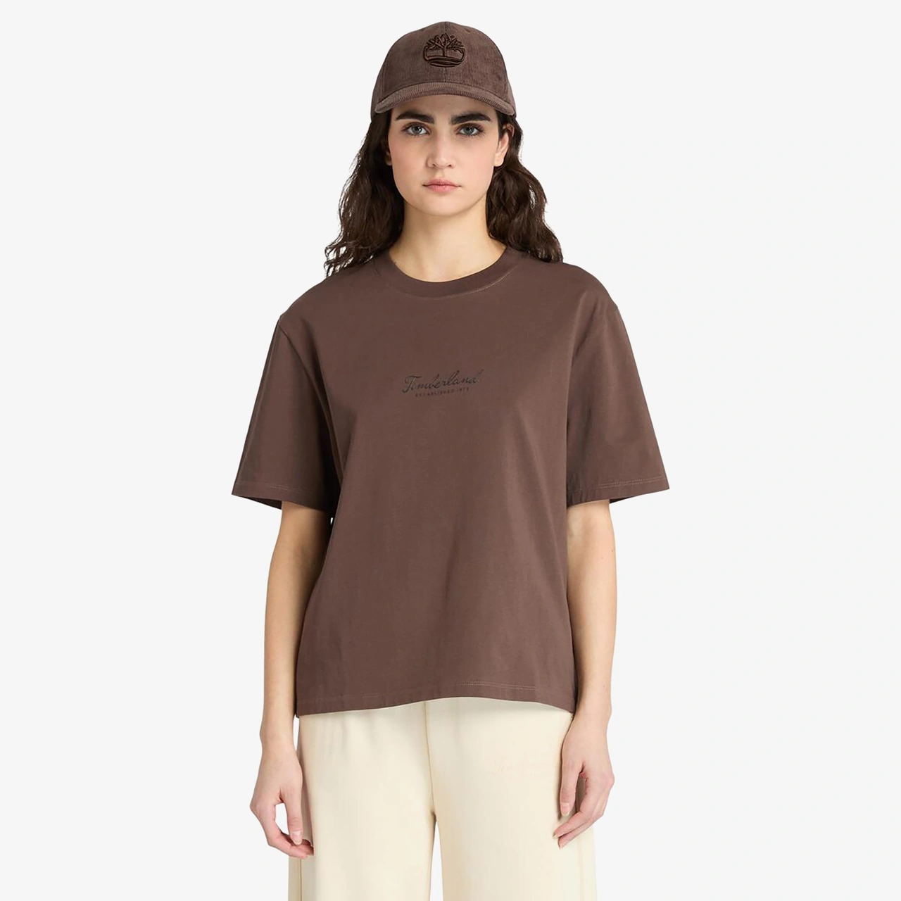 Timberland Lush Comfort Short-sleeve Kadın Kahverengi T-shirt Tb0a424b2431 Kahverengi