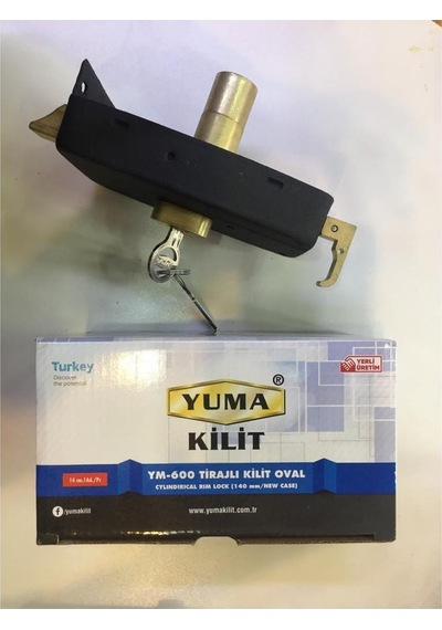 Yuma Ym-600 Tirajlı Kilit Oval Siyah Demir Kapı Kilidi