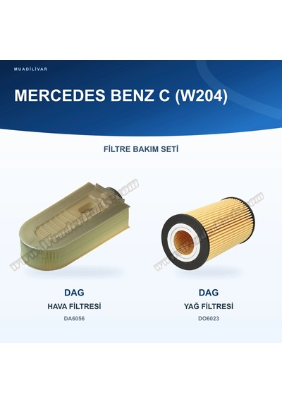 Dag Mercedes C200 Cdı W204 Om651.913 Hava Yağ Filtre Bakım Seti