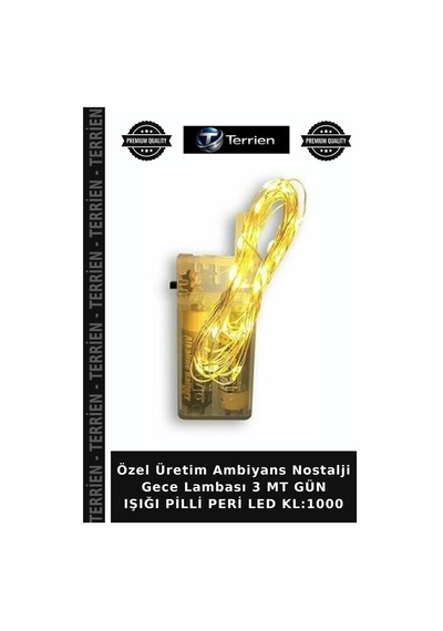 Özel Üretim Ambiyans Nostalji Gece Lambası 3 Mt Gün Işığı Pilli Peri Led Kl:1000