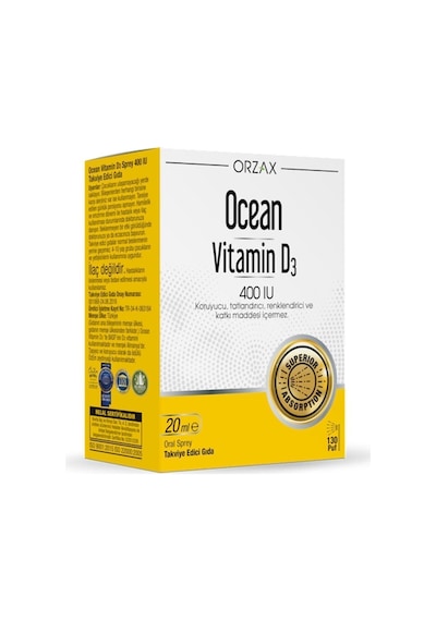 Vitamin D3 400 Iu Sprey 20 Ml