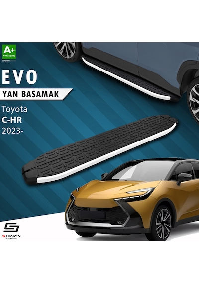 S-dizayn Toyota C-hr 2 Evo Aluminyum Yan Basamak 173 Cm 2023 Üzeri A+ Kalite