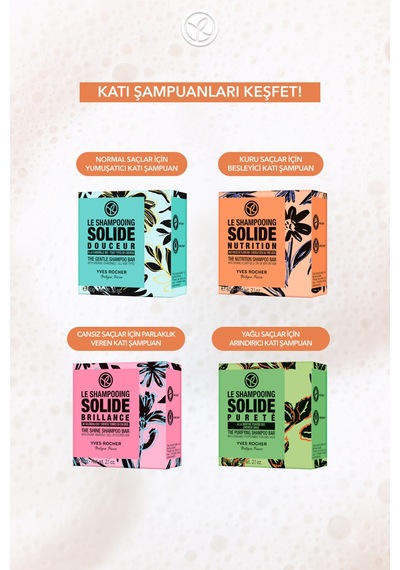 Yves Rocher Besleyici Katı Şampuan - Kuru Saçlar / Nutrition- Sls,sles İçermez,tuzsuz, Vegan-60gr 60 Ml