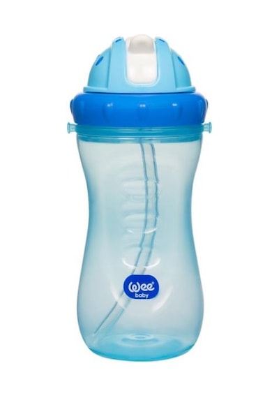 Wee Baby Renkli Pipetli Bardak 340ml Mavi