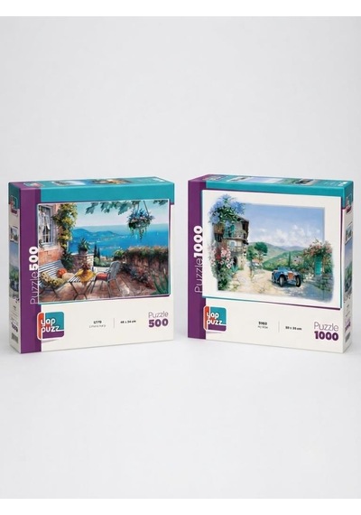 My Ride Ve Limana Karşı İkili Set - 1000 + 500 Parça İkili Puzzle Seti