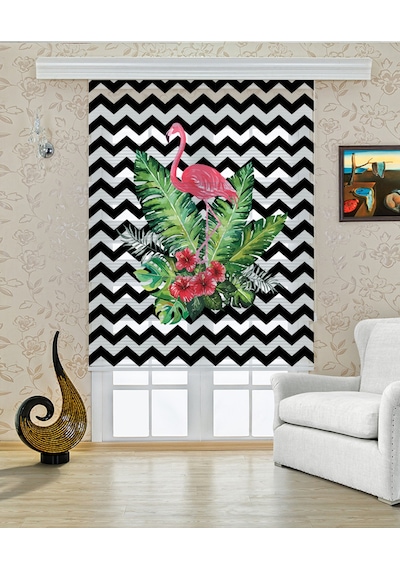 Perdeoutlet38 Enxboy Flamingo Dijital Baskılı Zebra Perde-cocuk Odası-stor Perde Renkli