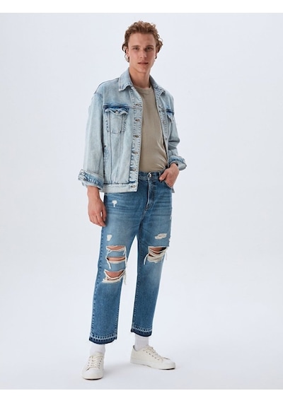 Ltb Maurızıo Ağı Düşük Slım Cropped Pantolon