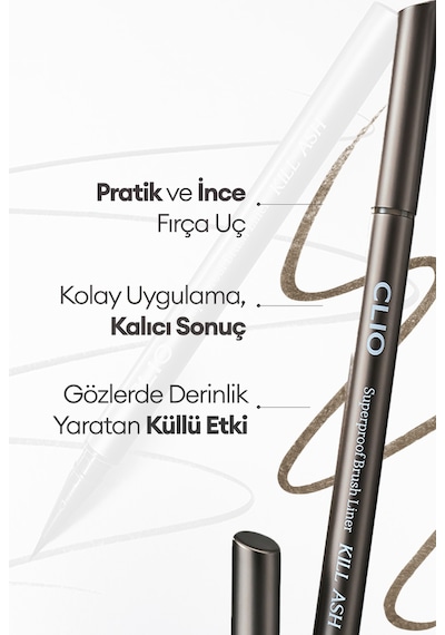 Clio Superproof Brush Liner Kill Ash 002 Ash Brown