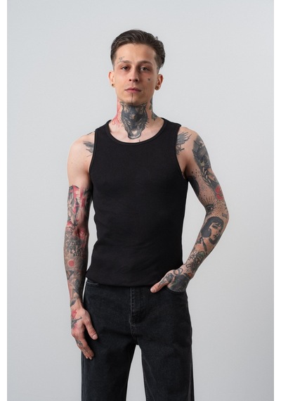 Respire Erkek Tank Top Atlet Siyah