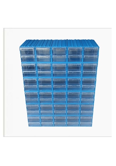Sembol 300 Plastik Çekmeceli Kutu 4,6X11,7X2,4 Cm (60 Çekmeceli)