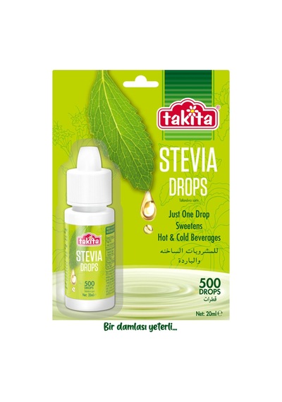 Takita Stevia Drops Sıvı Tatlandırıcı 20ml - 8 Adet Tarı