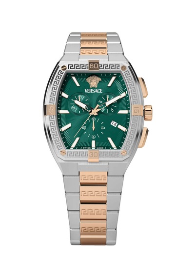 Versace V-sporty Tonneau Greca 44 Mm Quartz Saat Vrscvesp00624 Yeşil