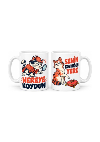 Kaybolan Eşya 2'li Porselen Kupa Seti - Model 752