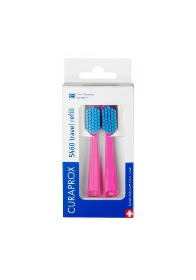 Curaprox Be You Travel Set Yedek 5460 Diş Fırçası Başlığı 2 Li Paket - Pembe