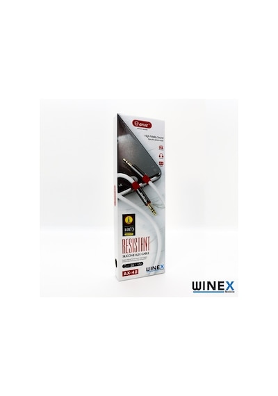 Winex Ax42 Gfz 3.5Mm Aux Kablo 1M Beyaz