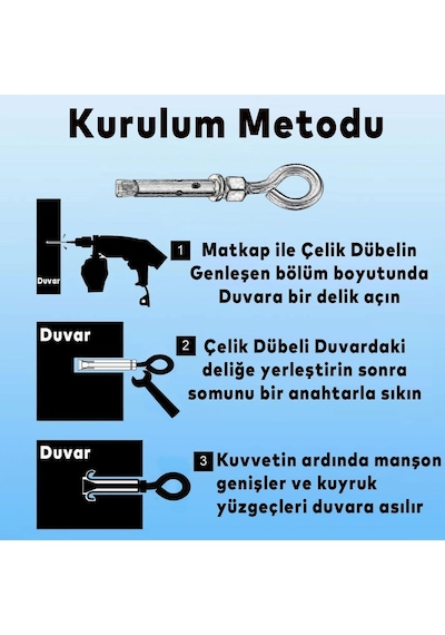 Badem10 2'li Salıncak Hamak Box Torbası Tavan Asma Aparatı Salıncağı Çelik Dübel + Karabina Kanca Takımı Diğer Badem10 2'li Salıncak Hamak Box Torbası Tavan Asma Aparatı Salıncağı Çelik Dübel + Karabina Kanca Takımı Diğer