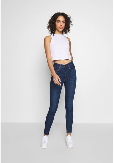 Levi's Yüksek Bel Dar Paça Minimalist Kadın Jean - Günlük Stil Koyu İndigo