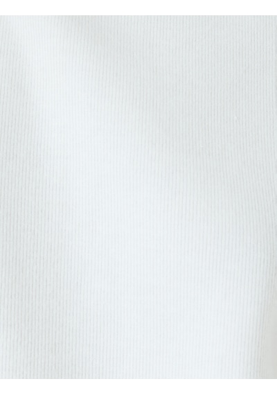 Koton Pamuklu Yumuşak Dokulu Balıkçı Yaka Kolsuz Üst Ekru 5sak10243ek Ekru