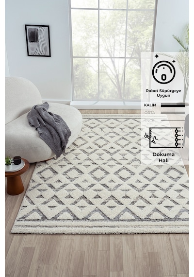 Konfor Halı Konfor Sevilla 5507 Bukle Yumuşak Örgü Modern Dokuma Halı