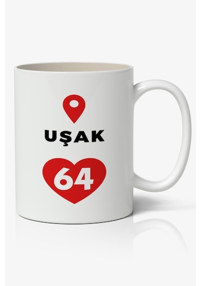 Uşak Baskılı Kupa Bardak Baskılı Kahve Kupa Bardak Beyaz