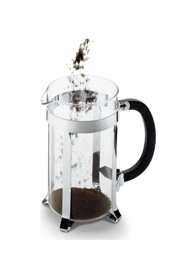 Caffettıera Kahve Demleme Aparatı, French Press Sistemi, Sabit Paslanmaz Çelik Filtre, Siyah, 1 Litre Diğer