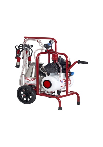 Tek Sağım Yağlı Sistem 30 Lt Krom Güğümlü Süt Sağım Makinesi
