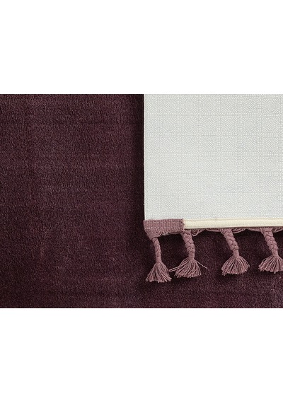 Madame Coco Carol Saçaklı Halı - Antrasit - 80x150 Cm 1khalı0966