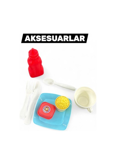 Kutulu Işıklı Ve Sesli Pilli Kahve Makinası Mavi