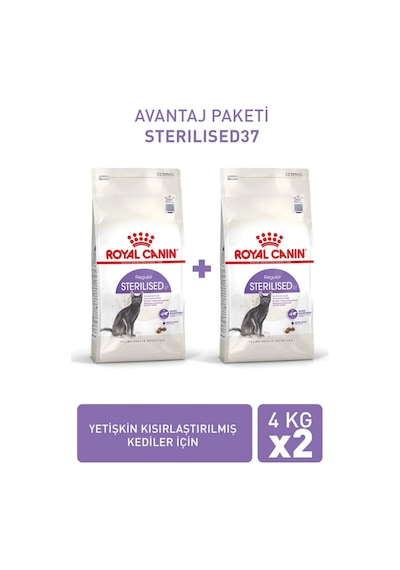 Royal Canin Sterilised37 Kısırlaştırılmış Yetişkin Kedi Maması 8kg 4kg 2