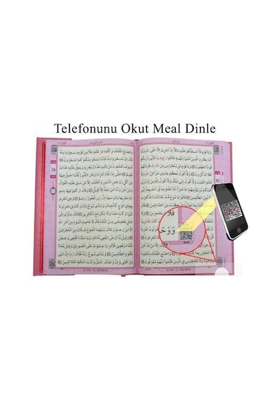 Kur'An-I Kerim Bilgisayar Hatlı Pembe Renk Rahle Boy (Kur-An 0...