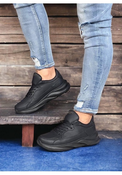 Legan Sneakers Bağcıklı Casual Erkek Ayakkabı Siyah
