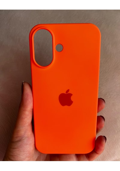 Apple Uyumlu iPhone 16 Logolu İçi Kadife Silikon Lansman Kılıf