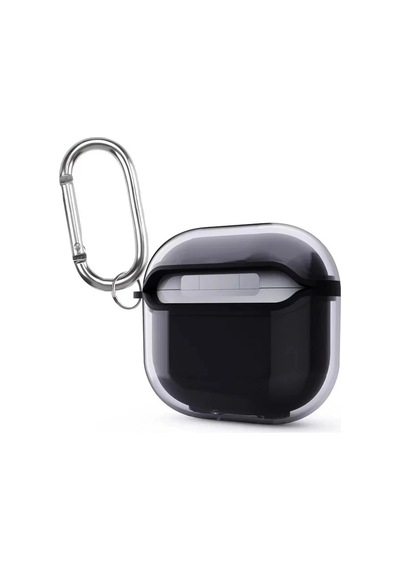 Apple Uyumlu AirPods 4 Kılıf Airbag 42 Metal Askı Aparatlı Kapak Kulaklık Kılıfı Estetik Ve Maksimum Koruma Gri