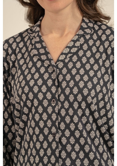 Arnetta Kadın Desenli Antrasit Gömlek Pijama Takımı Ar3750-s-v1 Ar3750-s-v1