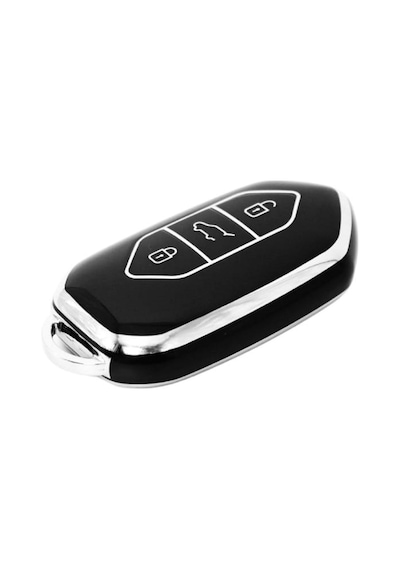 Togg T10x 3 Tuşlu Smart Nano Koruma Anahtar Kılıfı Siyah Gümüş Silver Renk Yüksek Kalite