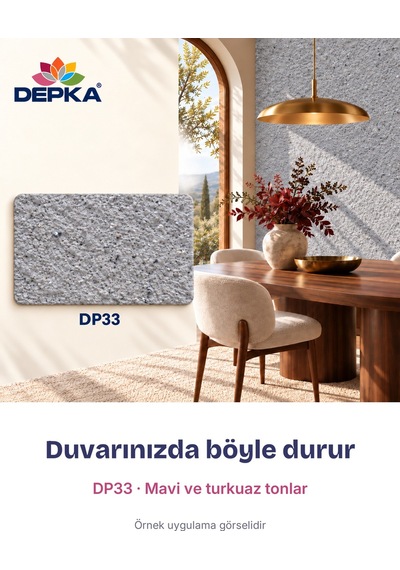 Depka Pamuk Sıva Dp33 2 Kg 7-8 M² İpek Sıva Alternatifi Isı Ve Ses Yalıtımlı Dekoratif Sıva