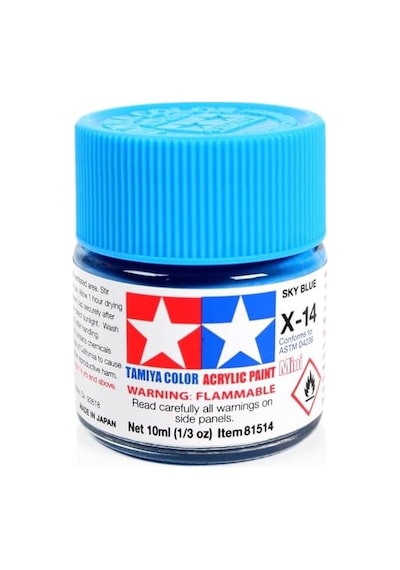 X-14 Sky Blue Parlak Akrilik Boya 10 Ml Gök Mavisi