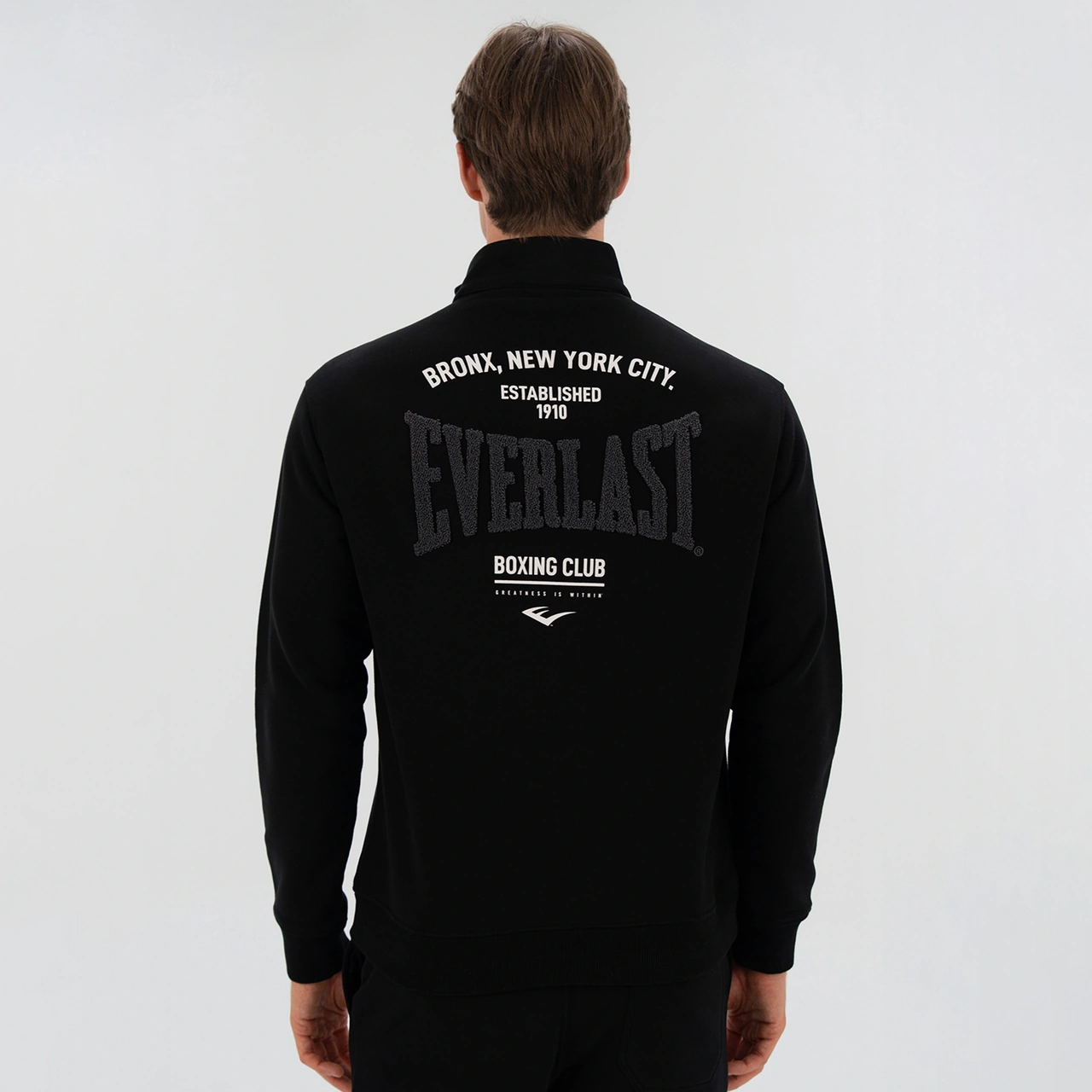 Everlast Bronx Nyc Yarım Fermuarlı Regular Erkek Siyah Sweatshirt Tm0104 Siyah