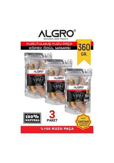 Algro Kuzu Paça Çiğneme Maması 3 x 120 G